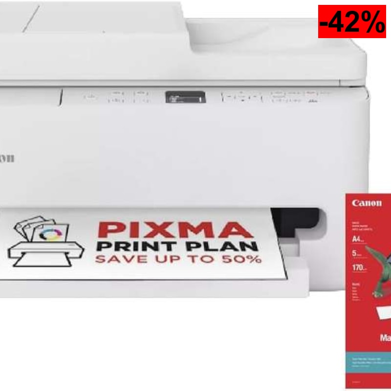 Canon PIXMA TS7550I - Impresora Todo en Uno con Conectividad Wi-Fi, ADF de 35 Hojas y Pantalla OLED