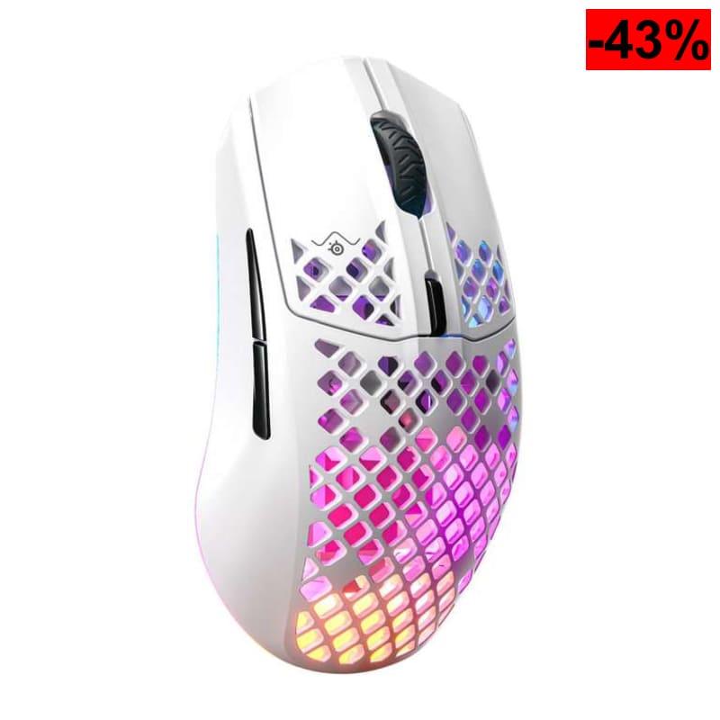 SteelSeries Aerox 3 Snow Raton Inalambrico TrueMoveAir