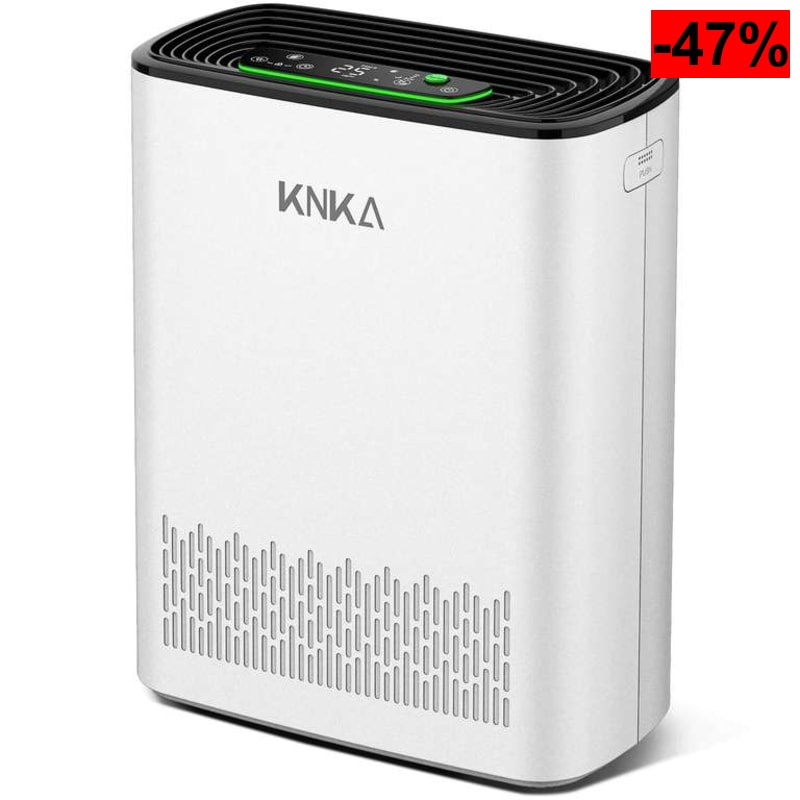 KNKA Purificador de aire CADR 300 m³/h, hasta 80 m², HEPA, APH3000