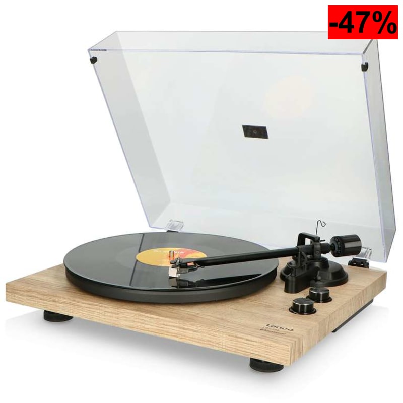 Lenco LBT-188 Tocadiscos Bluetooth - admite Salidas de RCA y USB - 2 velocidades 33 RPM y 45 RPM - preamplificador