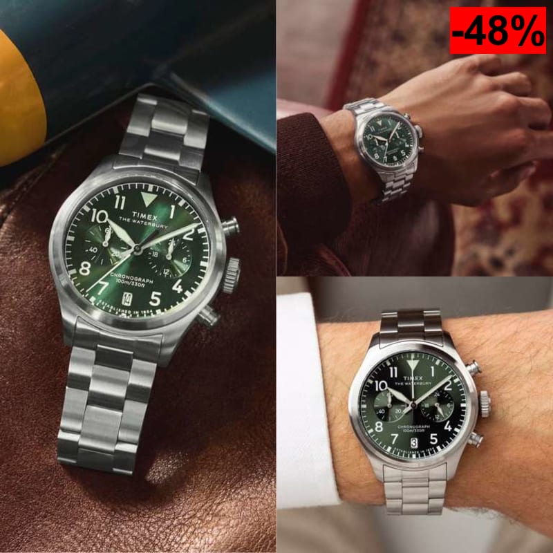 Reloj TIMEX Ace Waterbury Chronograph TW2Y19100UK | Caja 41mm | 10ATM/100m