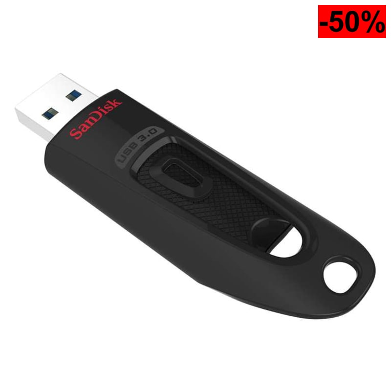 SanDisk Ultra Pendrive 128 GB Memoria Flash USB 3.0 (Velocidadhasta 130 MB/s, SecureAccess