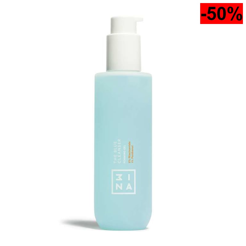3INA Makeup - The Blue Cleanser - Limpiador Facial con 2% Niacinamida + 1% Pantenol - Gel Limpiador Facial