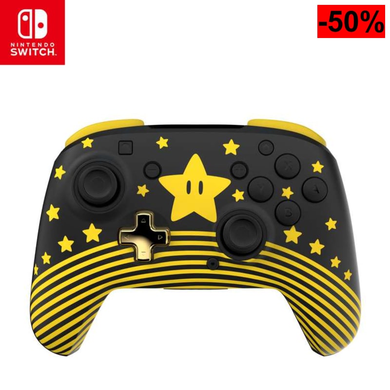Mando Inalámbrico Turtle Beach Rematch Super Mario Star (Hasta 40h, Brilla en la Oscuridad)