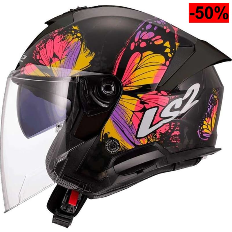 Casco Moto LS2 Jet VERSO II WINGZ Black Yellow