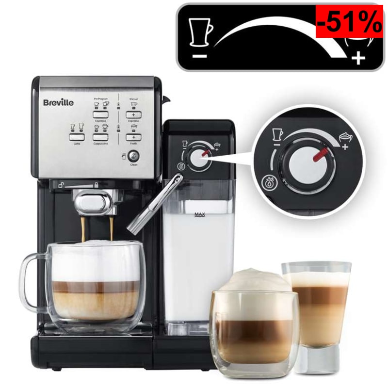Breville Prima Latte II Espresso Cafetera para latte y capuchino