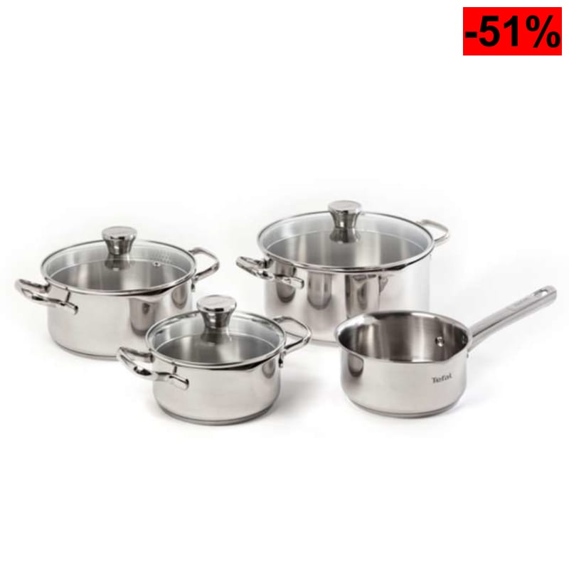 Tefal Duetto - Juego de 3 Ollas 16/20/24 cm + Cazo 16 cm + 3 Tapas