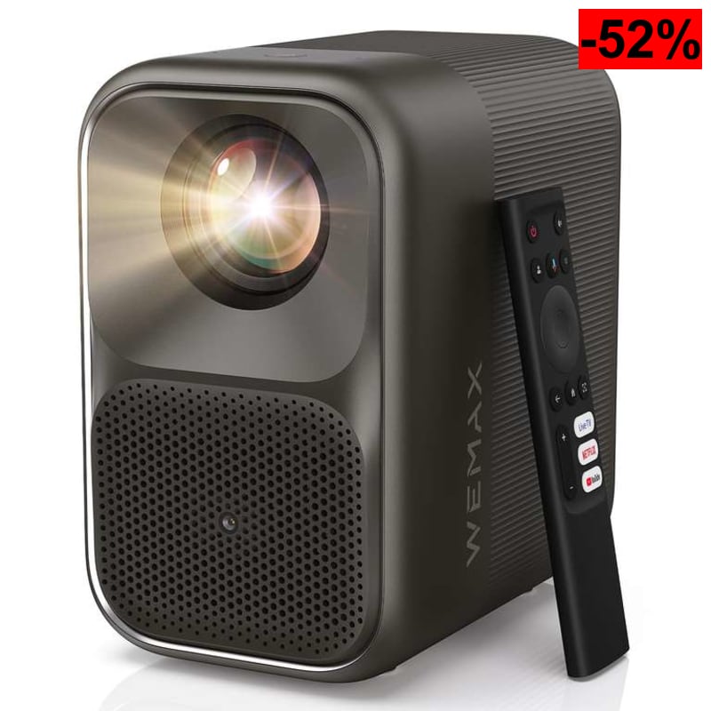 Videoproyector Inteligente Google TV y Netflix Oficial, 500 ISO Lúmenes, 1080P (4K), Autofocus y Corrección IA, Óptica Sellada Anti-Polvo