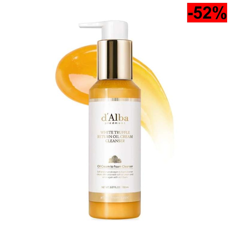 d'alba Piedmont Crema limpiadora italiana de trufa blanca con aceite de retorno de trufa blanca, vegana.