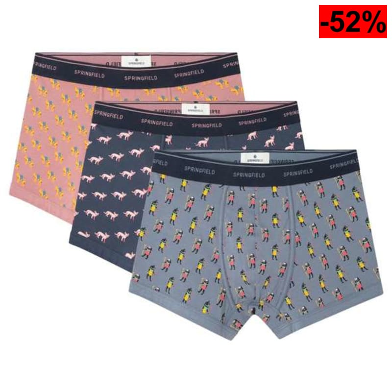 Springfield 3 Pack of Boxers Egypt Boxer Briefs Hombre