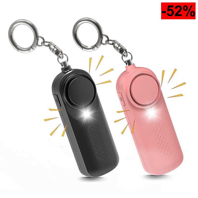 Ninonly Alarma Personal 130 dB Para Defensa y Emergencia - Llavero de Seguridad Con Luz LED