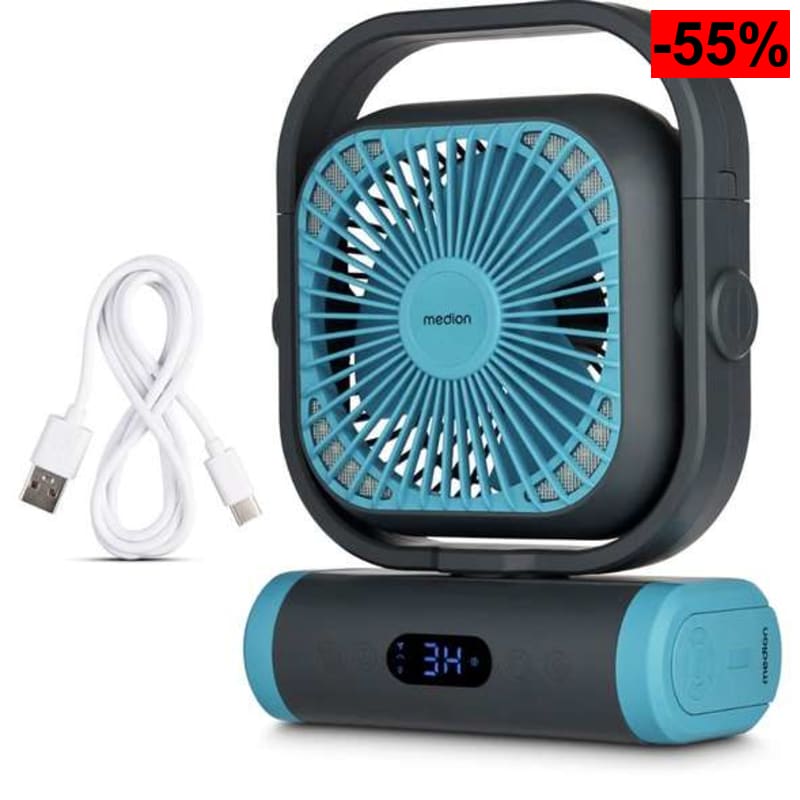 Mini ventilador azul USB