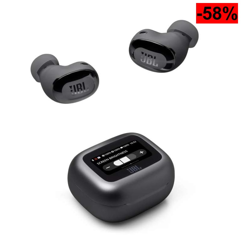 Auriculares Inalámbricos JBL Live Buds 3 (Smart Charging Case, ANC Adaptativo, Hi-Res Audio, Hasta 40h Batería, Negro)