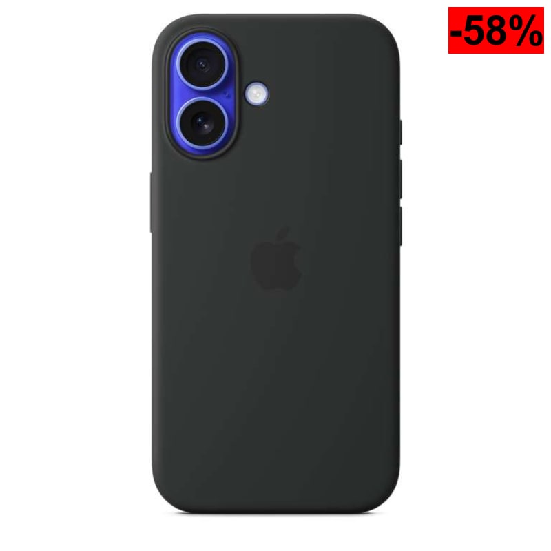 Apple Funda de Silicona MagSafe para iPhone 16 | Oficial, negra por 25 €