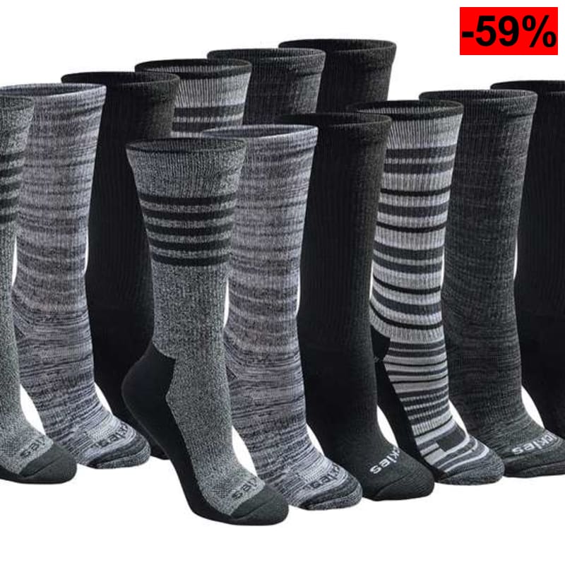 Dickies Calcetines Dritech Advanced Que Absorben La Humedad (6/12 Paquetes) Calcetín casual Mujer (Pack de 12)