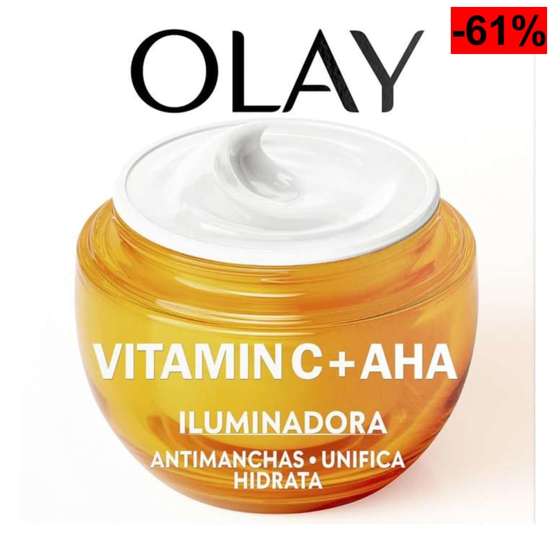 Olay Vitamin C +AHA Gel Hidratante, Iluminador - No Graso, No Pegajoso. 50ml