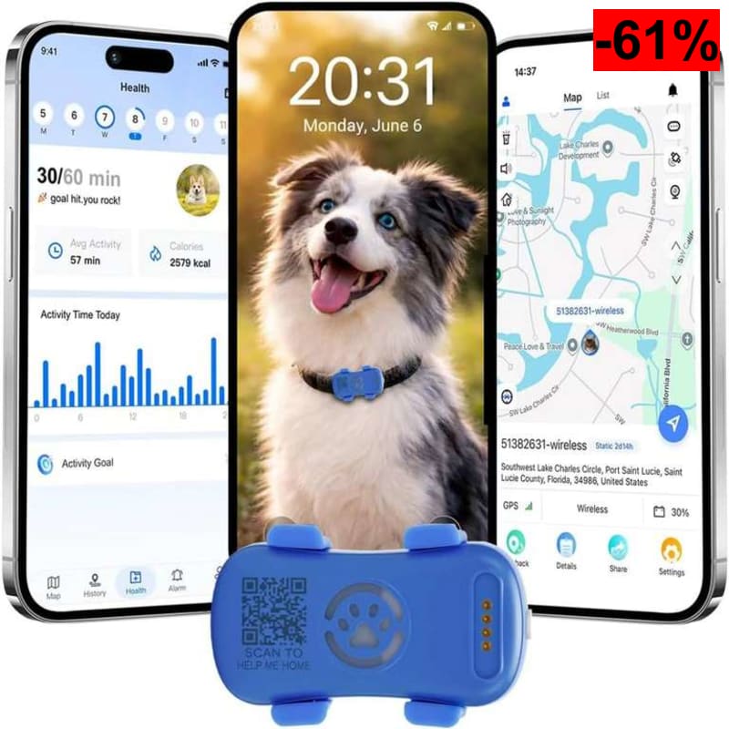 Collar GPS Perros Seguimiento satelital en Vivo 4G