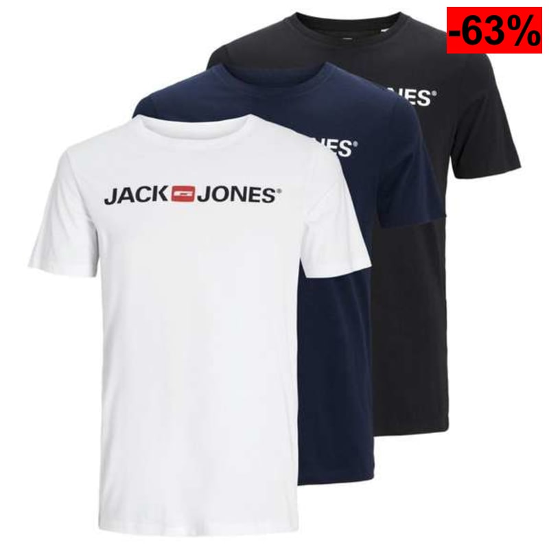Pack 3 camisetas Jack&Jones (4,33€ la unidad)