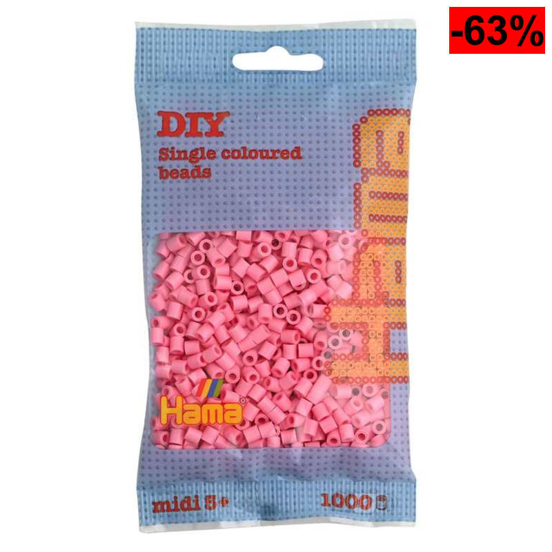 HAMA Bolsa de perlas, Aprox. 1000 cuentas midi fusibles para manualidades y mosaicos
