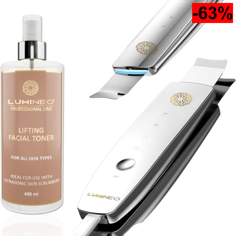 Lumineo ultrasónico aparato de exfoliación con 4 funciones