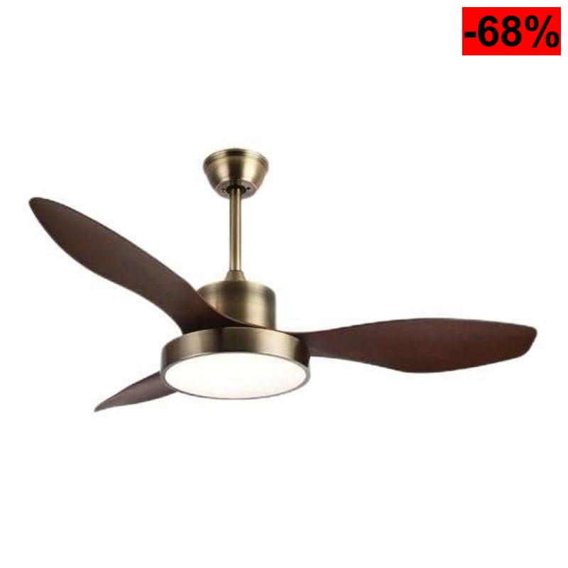 Ventilador DC 24W 2650lm 3 aspas 97º 6 velocidades 3000-4000-6000K con control remoto