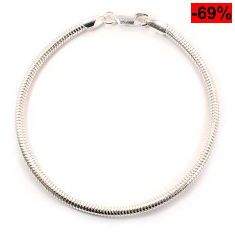 Pulsera plata compatible con abalorios Pandora, Swarovski, Chamilia, Biagi, etc.