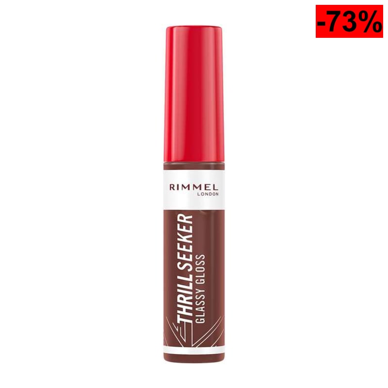 Rimmel London Thrill Seeker Glassy Gloss - Brillo de Labios (Chocolate Glaze 800, 10ml)
