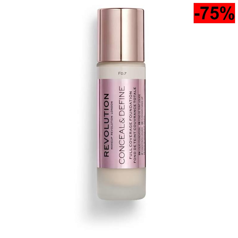 Makeup Revolution, Base de maquillaje Conceal & Define, F1, 23ml