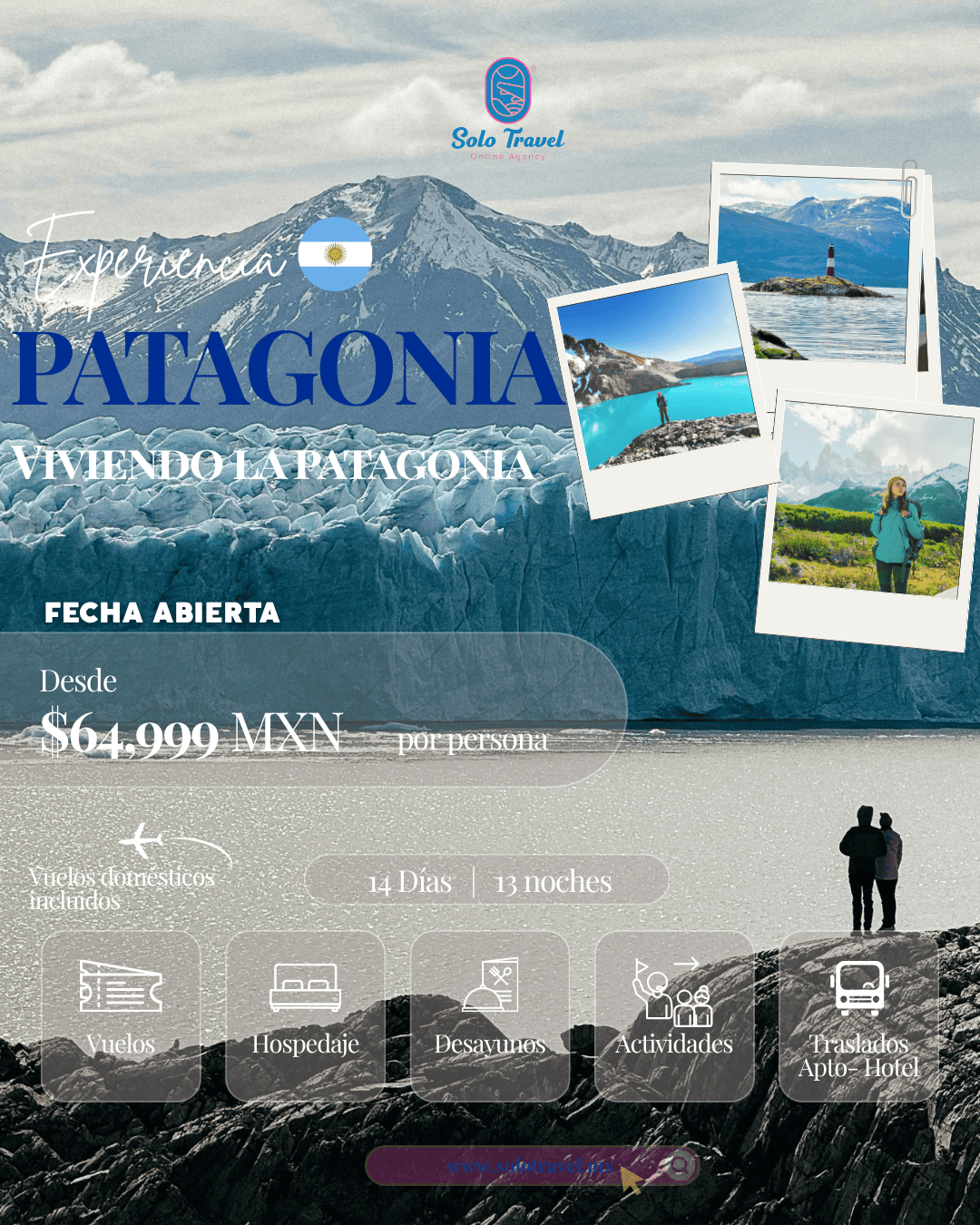 Paquete de viaje a Viviendo la Patagonia