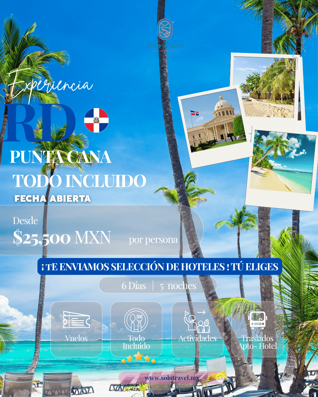 Paquete de viaje a República Dominicana