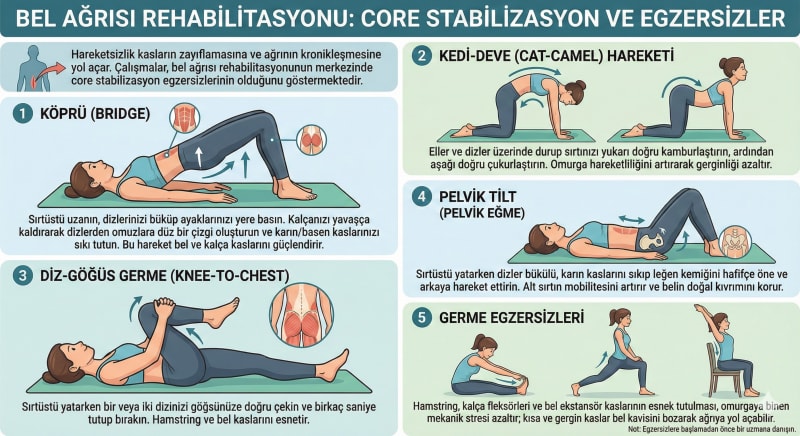 Bel ağrısına iyi gelen egzersizler