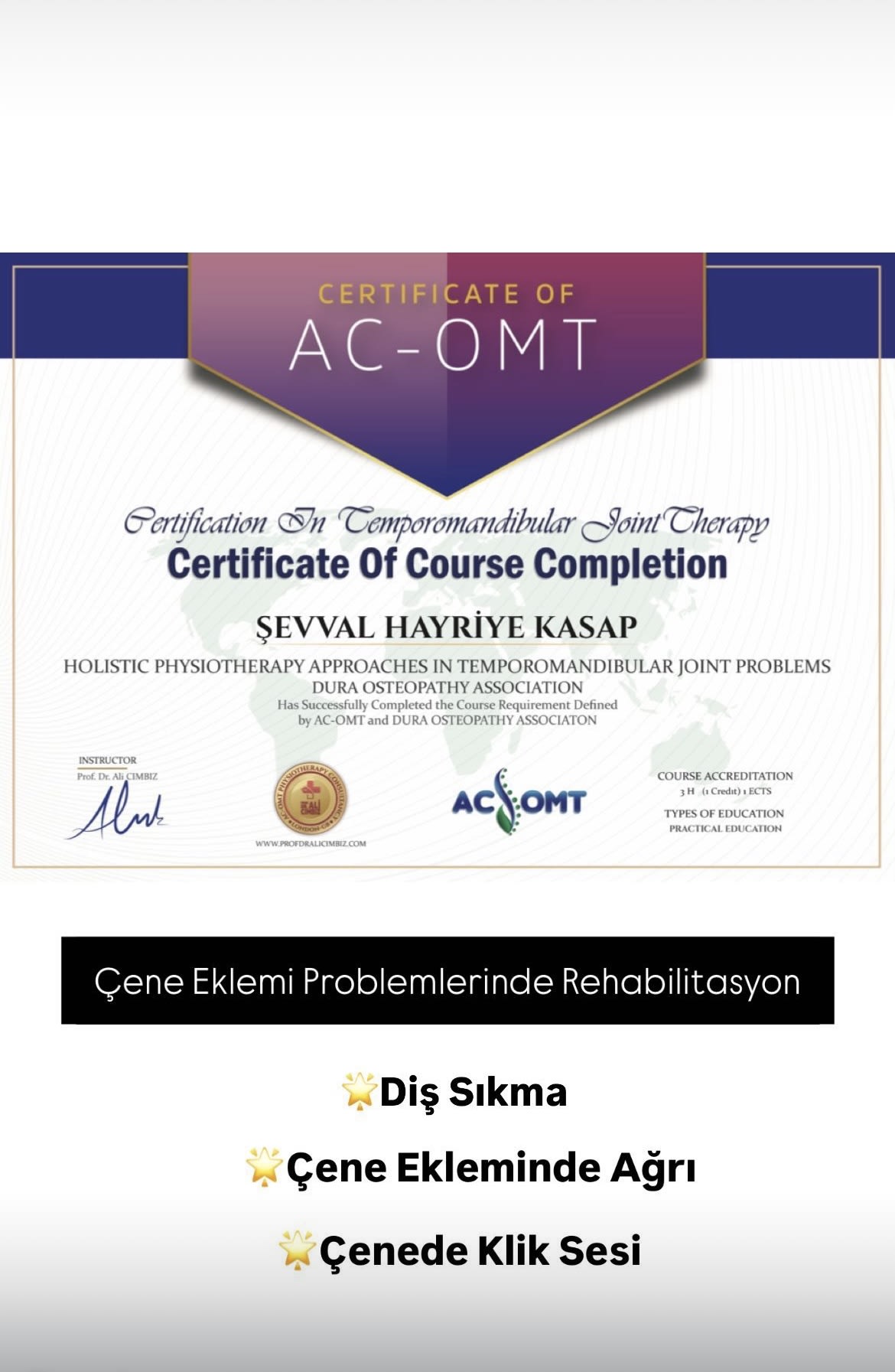 Çene Eklemi Rehabilitasyonu