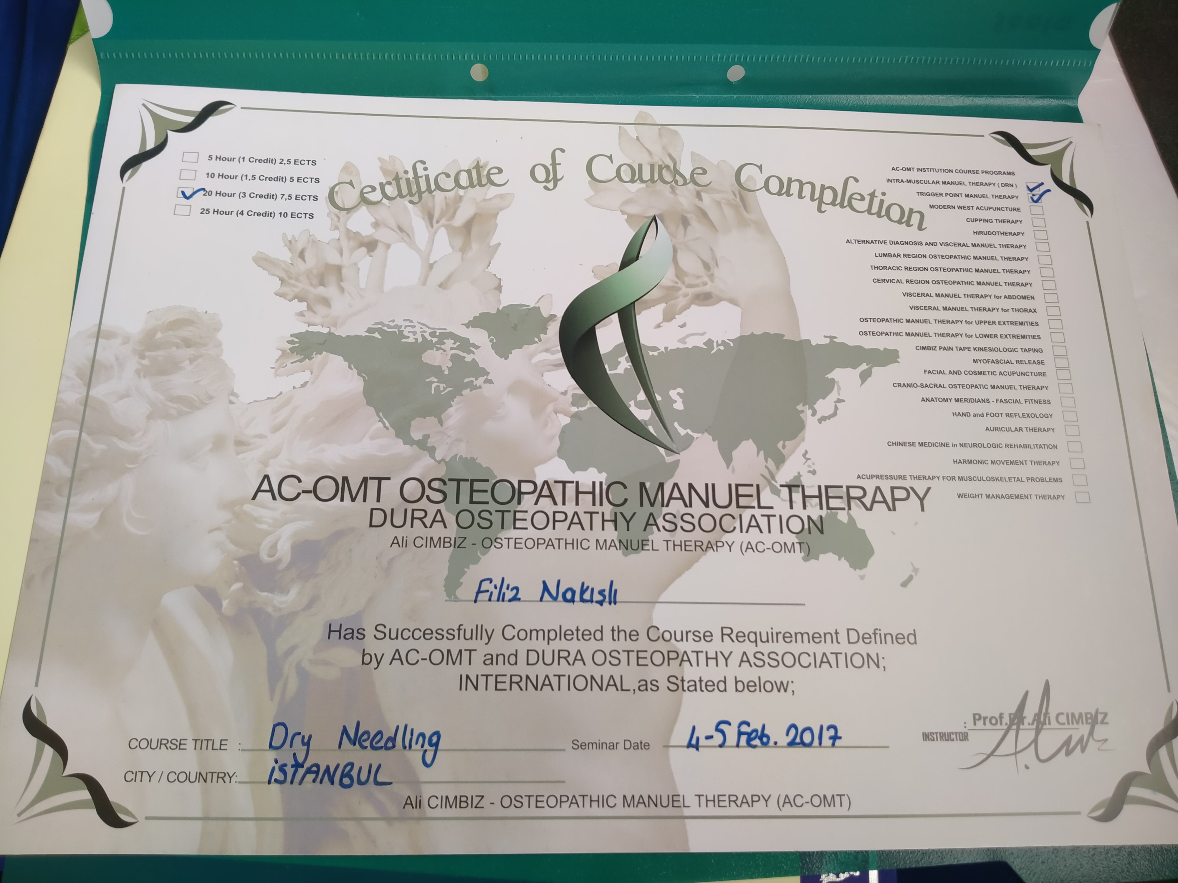 Kuru iğneleme kursu