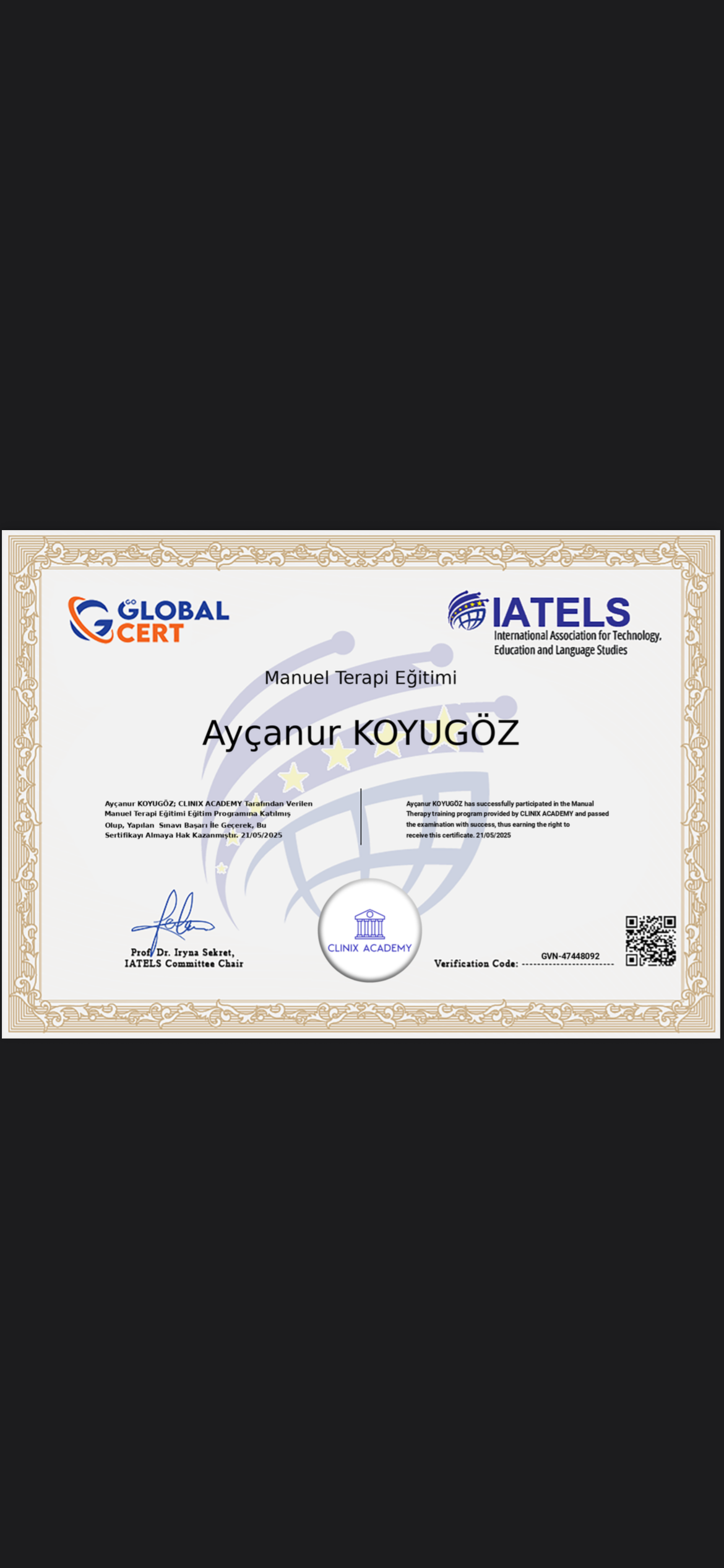 Manuel terapi ve Osteopati Eğitimi