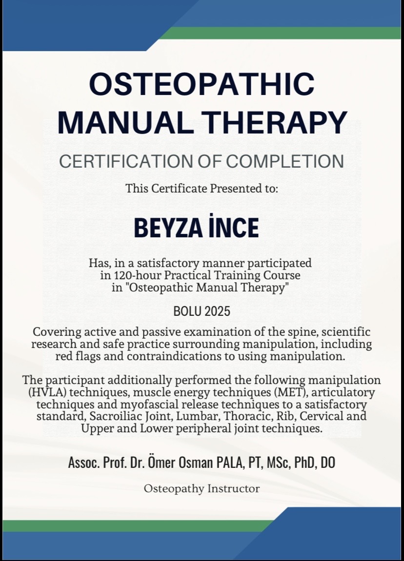 Osteopatik Manuel Terapi eğitimi