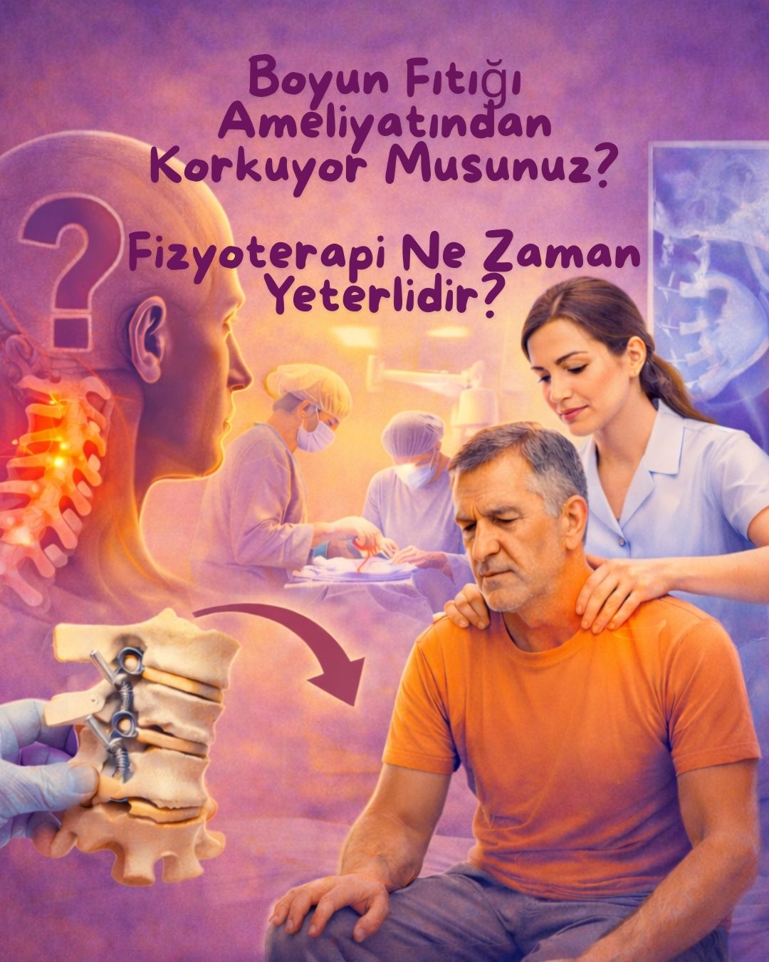 Boyun Fıtığı Ameliyatından Korkuyor Musunuz? Fizyoterapi Ne Zaman Yeterlidir?