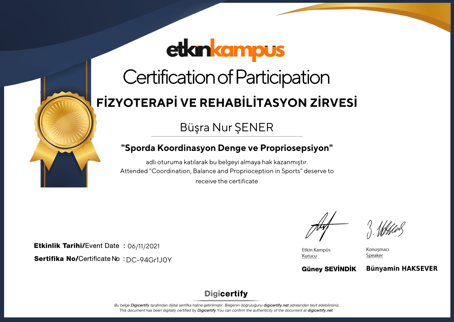 Sporda koordinasyon denge ve propriosepsiyon