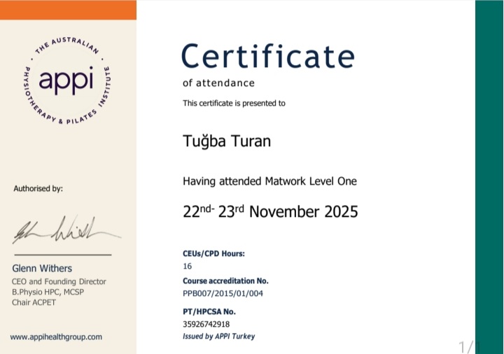 Appi matwork Klinik pilates