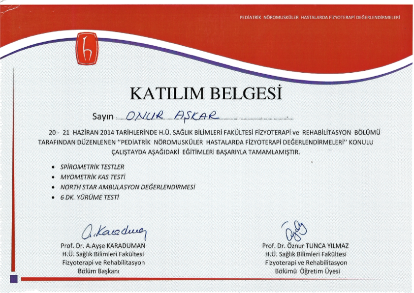 Pediatrik Nöromusküler Hastalarda Değerlendirme Yöntemleri