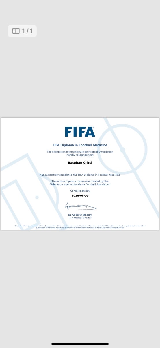 FIFA Diploma in Football Medicine
