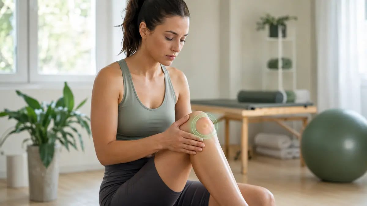 Patellofemoral ağrı ve diz kapağı çevresini gösteren fizyoterapi görseli