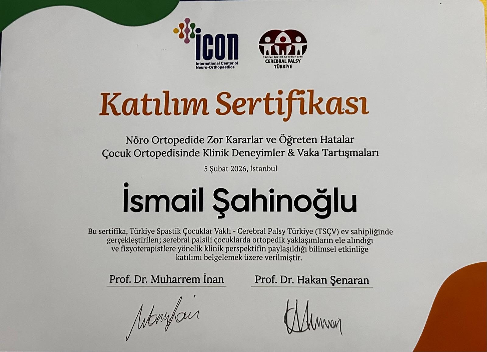 Nöro Ortopedide Zor Kararlar ve Öğreten Hatalar Çocuk Ortopedisinde Klinik Deneyimler & Vaka Tartışmaları