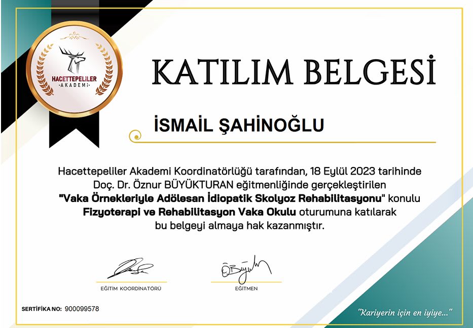 VAKA ÖRNEKLERİ İLE ADÖLESAN İDİOPATİK SKOLYOZ REHABİLİTASYONU