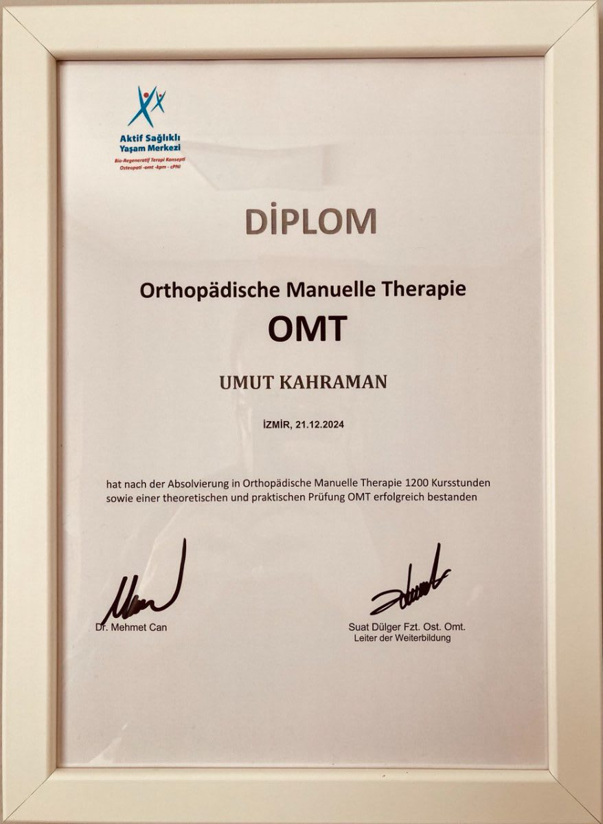Ortopedik Manuel Terapi Diploması