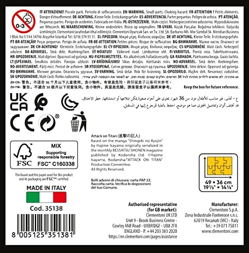 Vue 3 de Clementoni Lattaque Des Titans