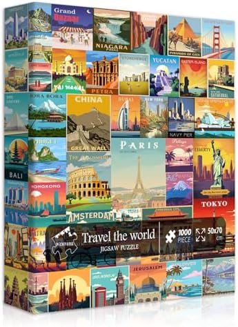 Vue 2 de Puzzles De Voyage Vintage