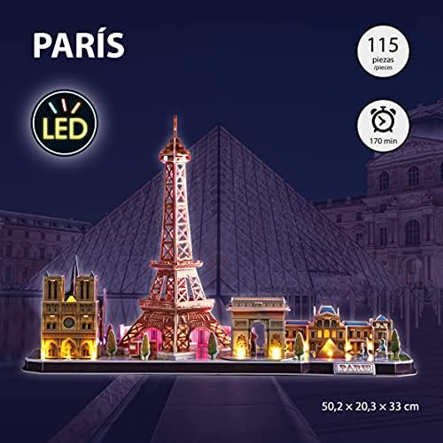 Vue 4 de Puzzle Paris Led