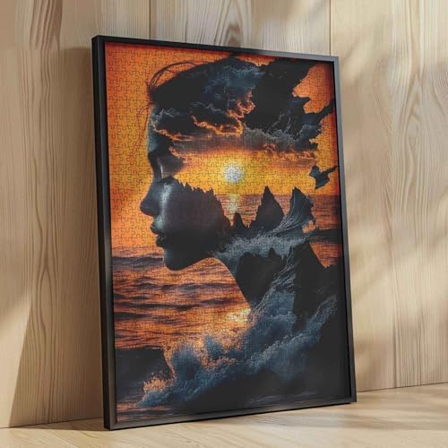 Vue 4 de Puzzle Abstrait Paysage Marin