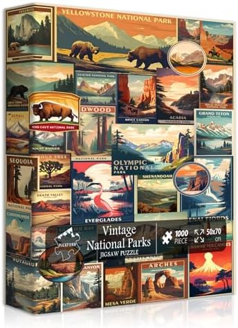 Vue 2 de Puzzle Vintage Des Parcs
