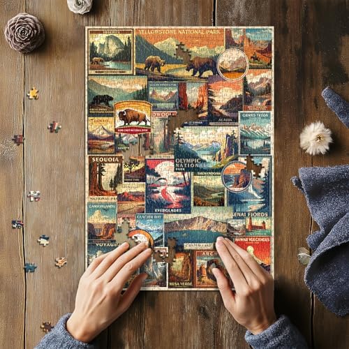 Vue 5 de Puzzle Vintage Des Parcs